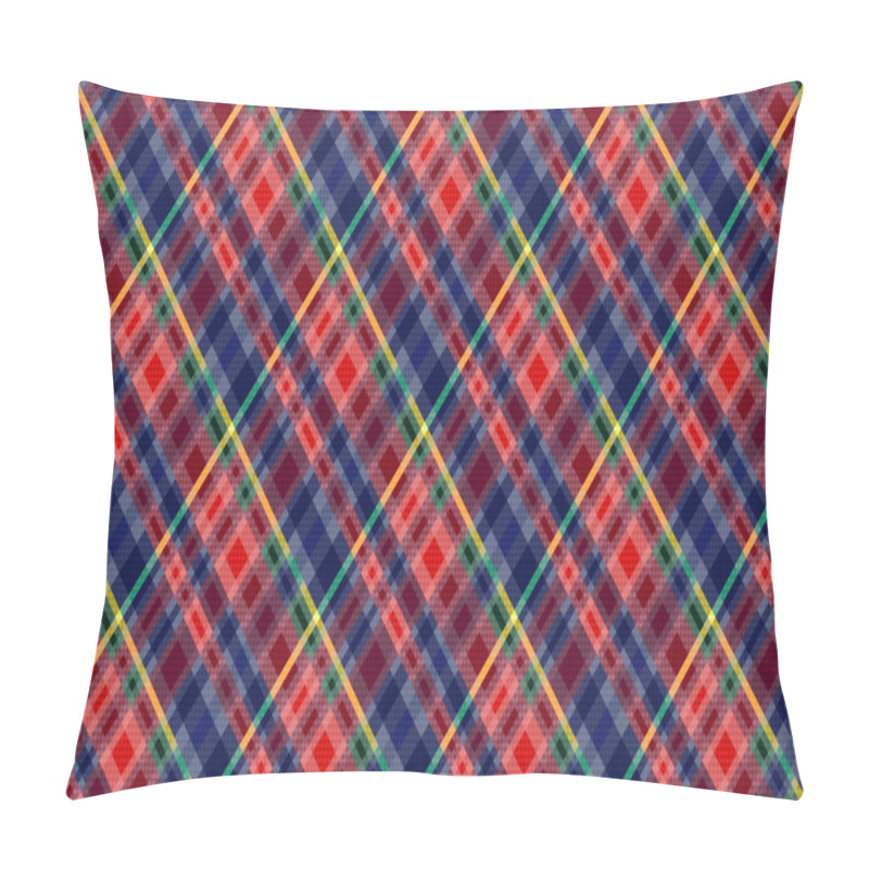 Personality  Rhombic Seamless Illustration Pattern As A Tartan Plaid Mainly In Various Motley Colors With Transparency Effect Pillow Covers