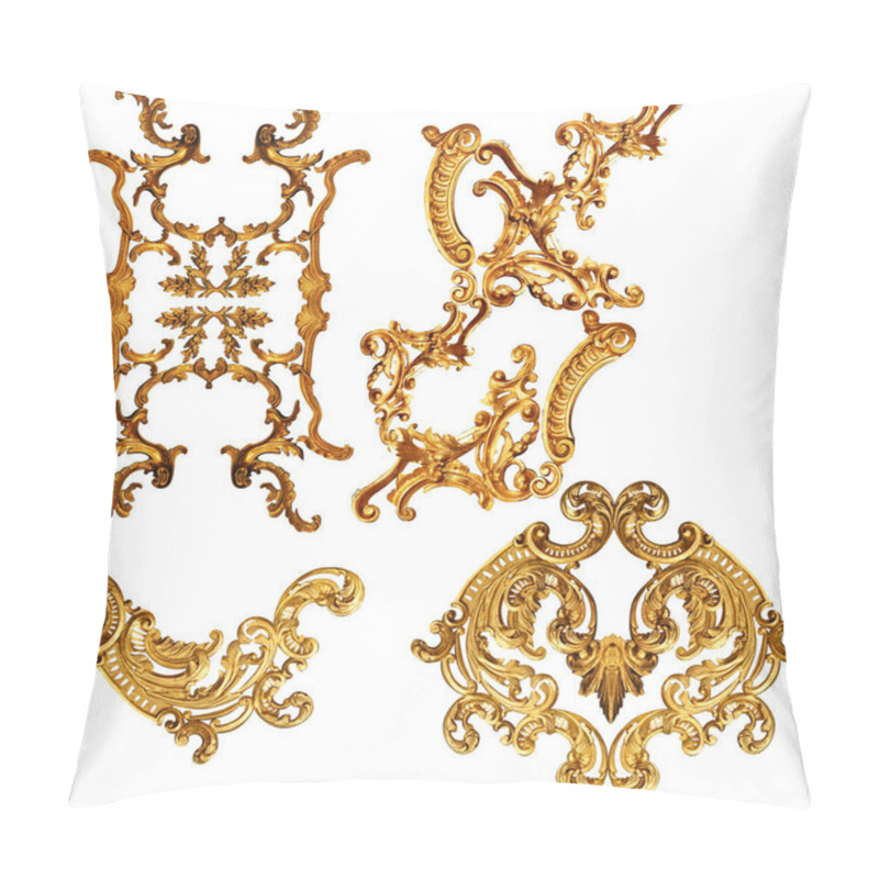 Personality  Golden Baroque And  Ornament Elements Pillow Covers