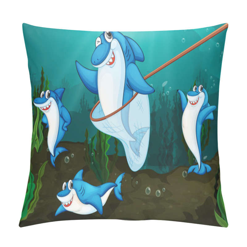 Personality  Shark Fish Pillow Covers