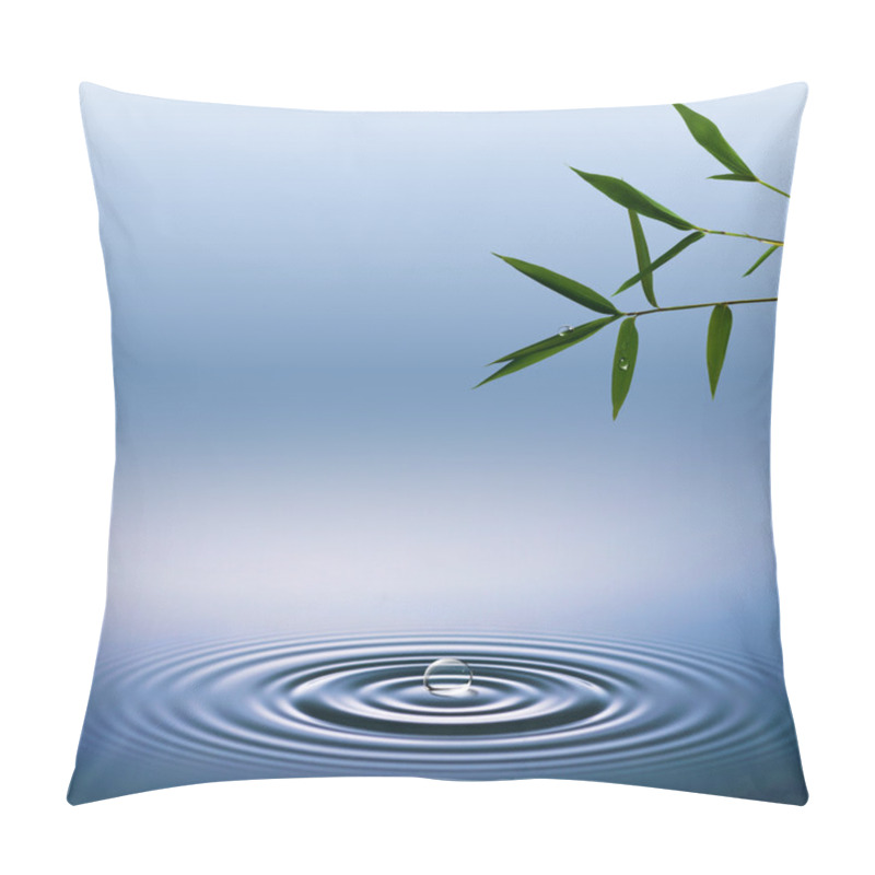 Personality  Abstract Environmental Backgrounds With Bamboo And Water Droplet Pillow Covers