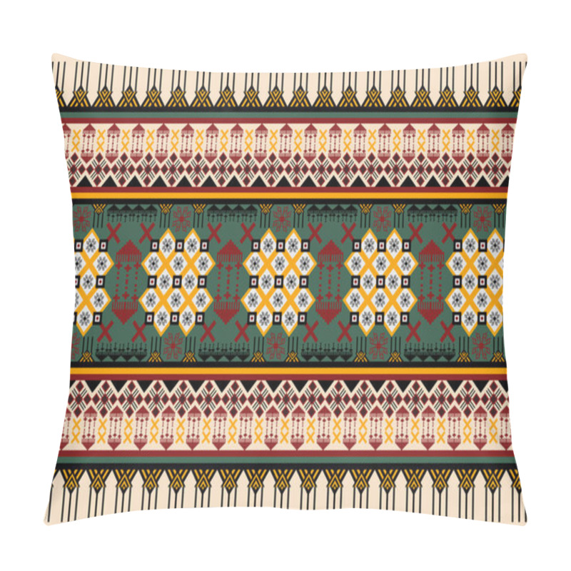 Personality  Ethnic Pattern Seamless, Geometric Design ,Aztec Embroidery Border Seamless Patterns.ethnic Design,  Pattern Art Wallpaper Background, Design For Fabric, Curtain, Carpet ,geometry Seamless Pattern Pillow Covers