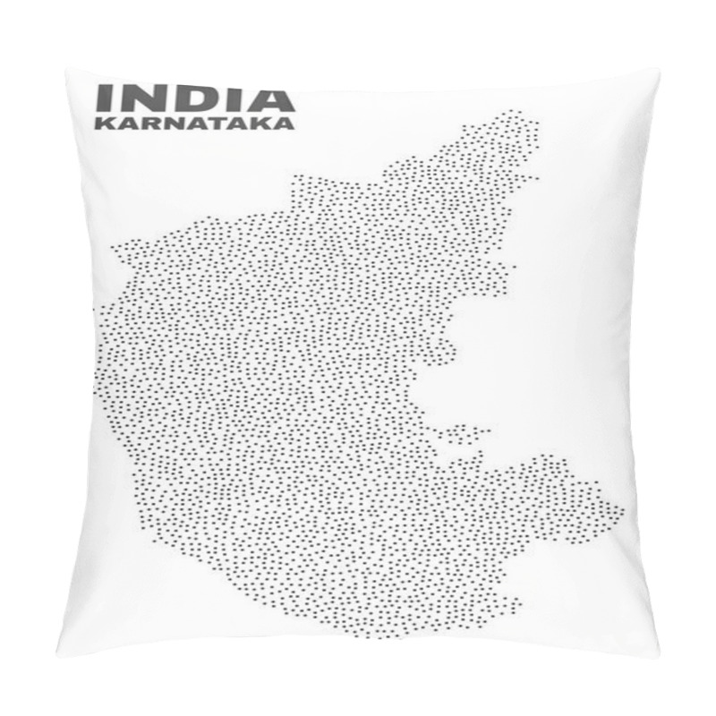 Personality  Vector Karnataka State Map Of Dots Pillow Covers