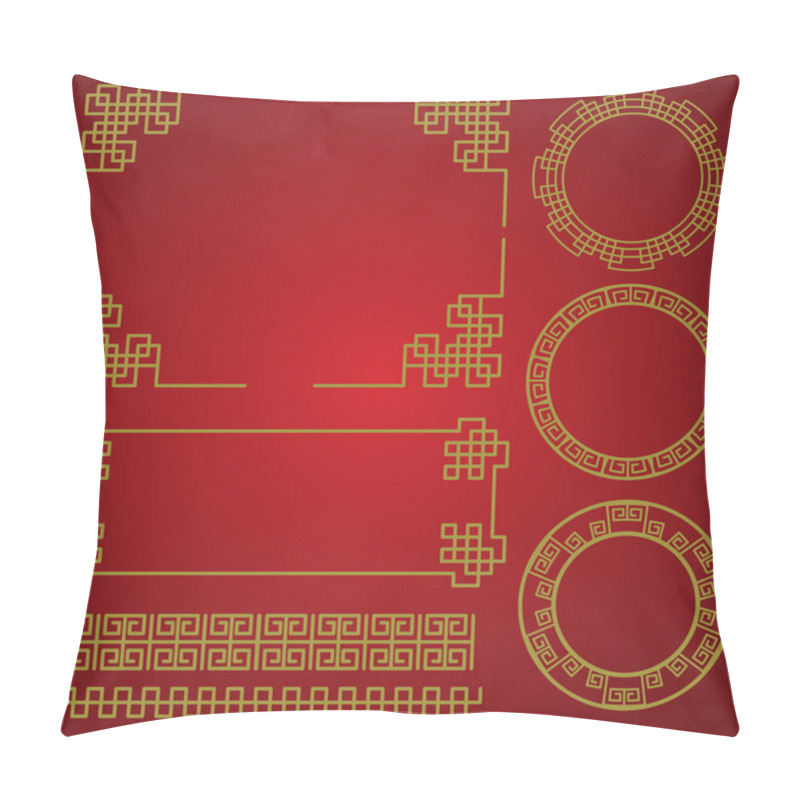 Personality  Chinese Traditional Border And Frame Template Pillow Covers