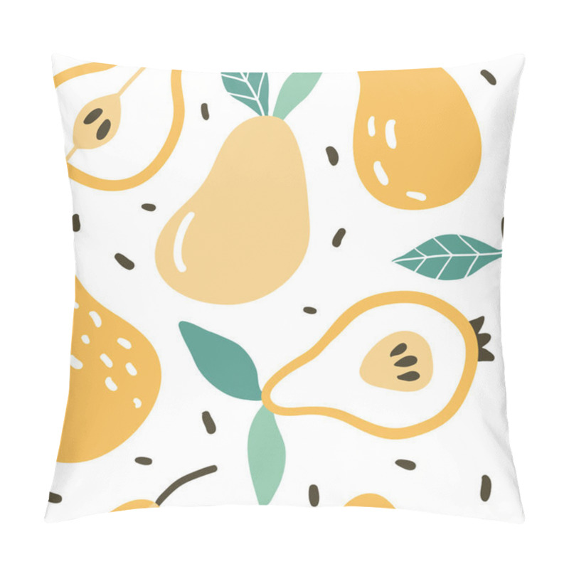 Personality  Doodle Pear Vector Seamless Pattern Pillow Covers