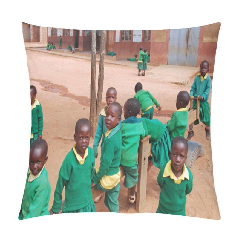 Personality  The Play Of Kindergarten Children Of The Village Of Pomerini-Tan Pillow Covers