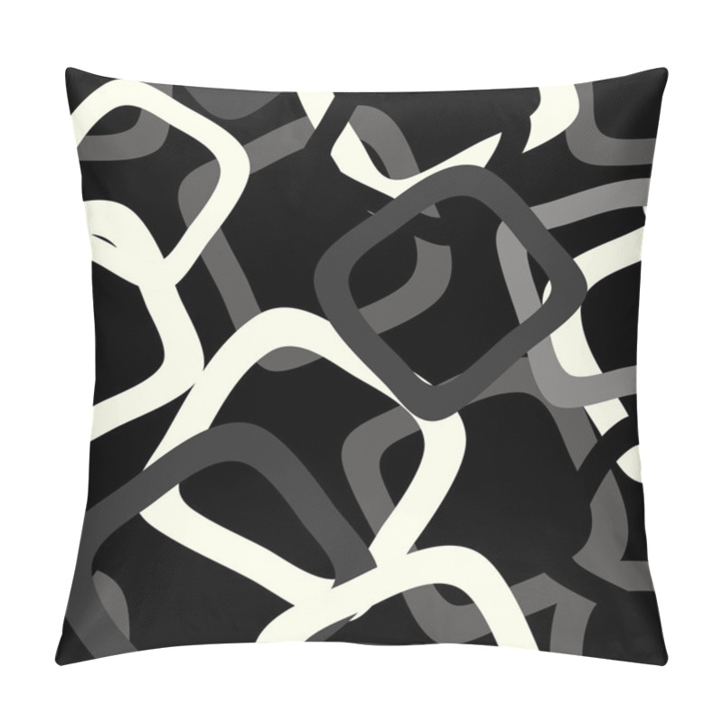 Personality  Graffiti Seamless Monochrome Geometrical Pattern Pillow Covers