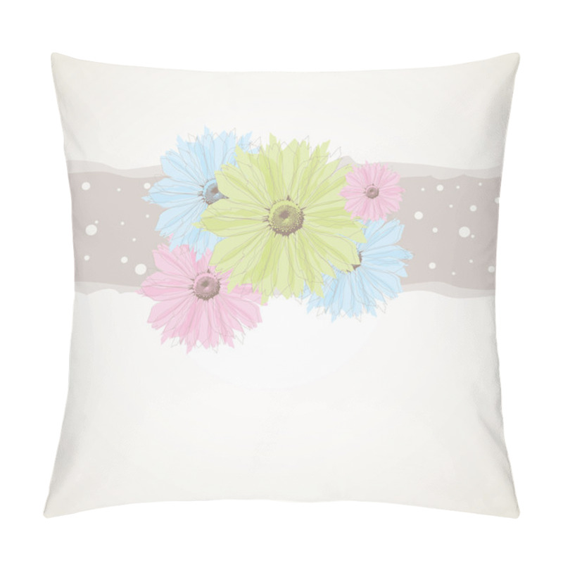 Personality  Abstract Background With Pastel Flowers. Vector Illustration Pillow Covers