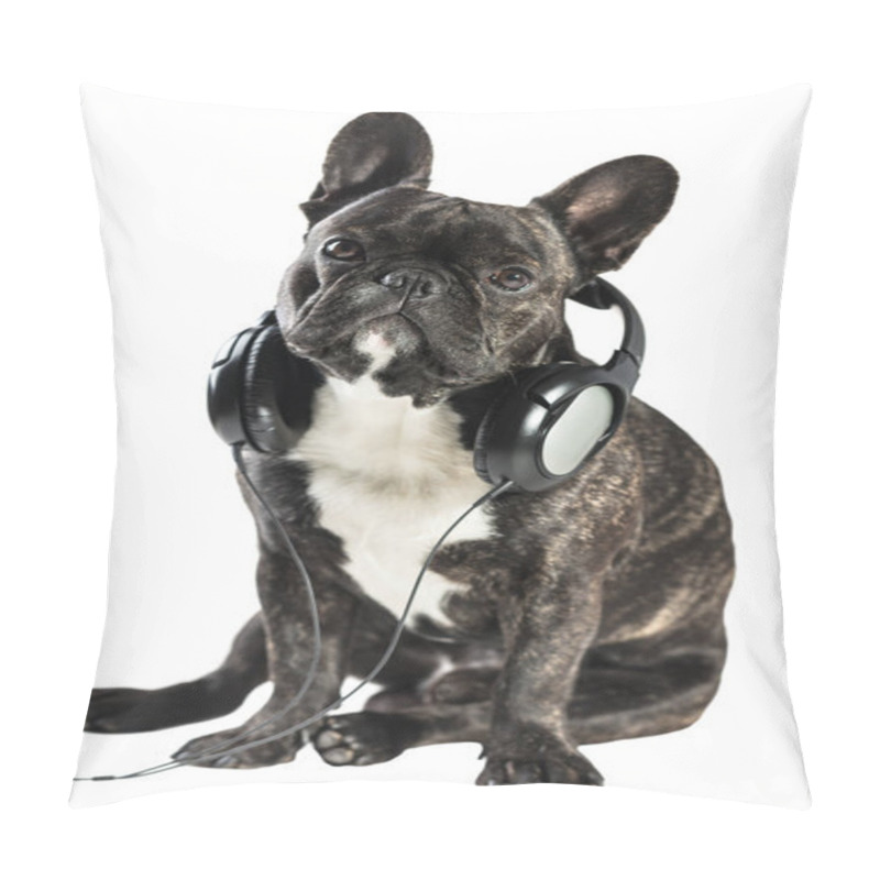 Personality  French Bulldog In Headphones  Pillow Covers