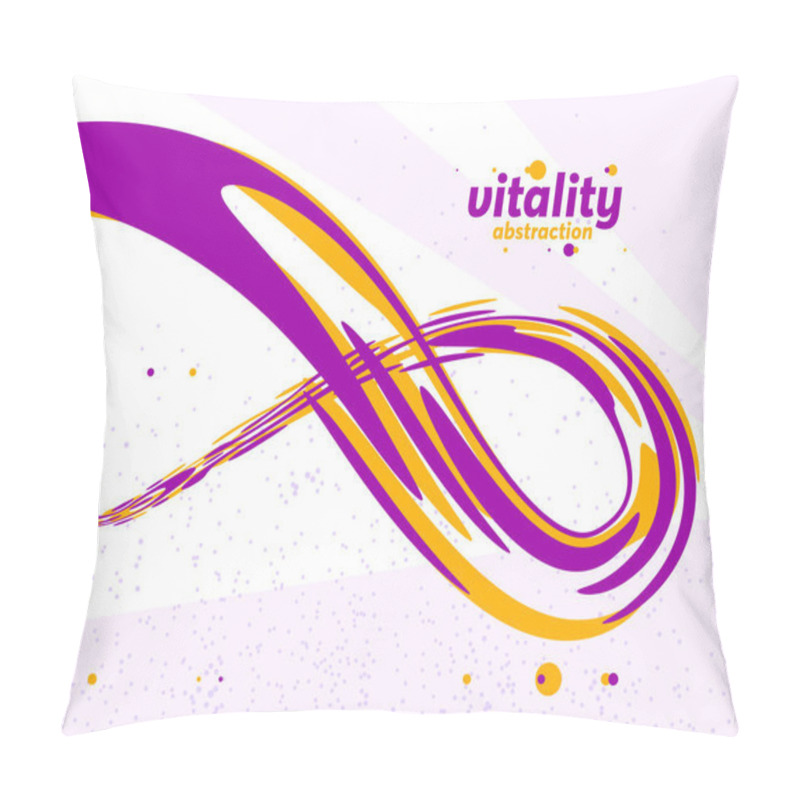 Personality  Abstract Curve Lines And Fluid Shapes Vector Background, Dynamic Pillow Covers