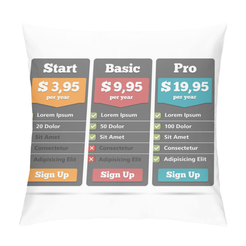 Personality  Price Table Pillow Covers