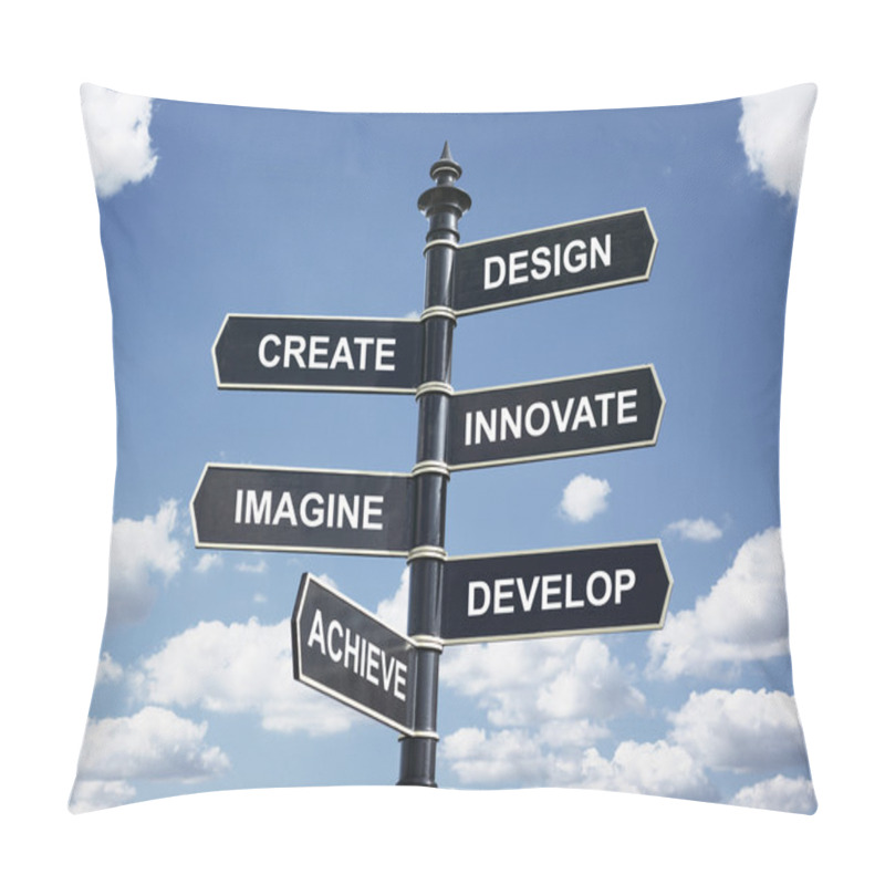 Personality  Motivational Direction Signpost Pillow Covers