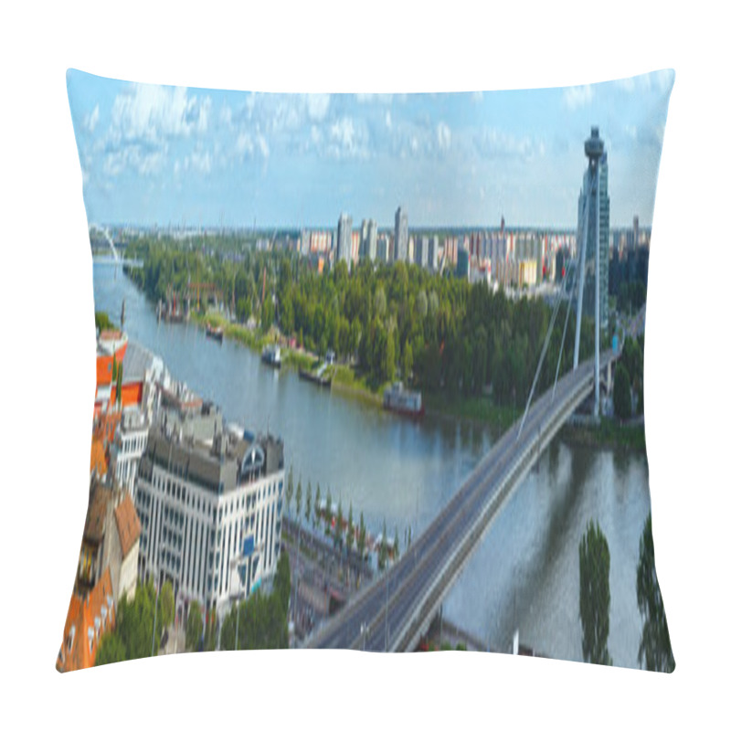 Personality  Bratislava City Spring View (Slovakia). Panorama. Pillow Covers