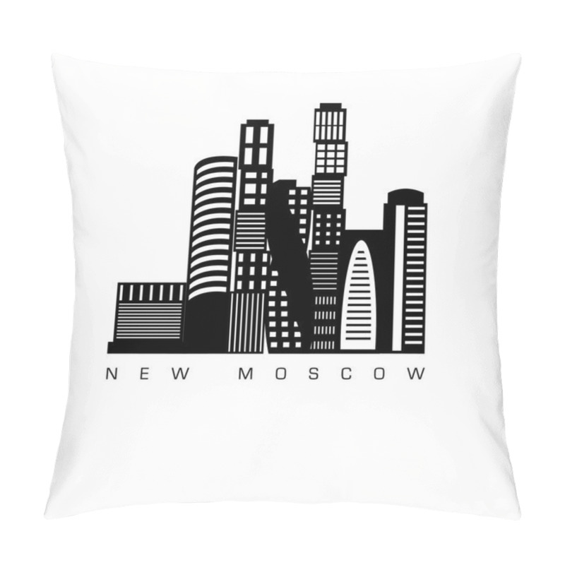 Personality  Background Of Moscow City Buildings And Monuments. For Tourism, Vacations, Travel, Culture. Vector Illustration. Pillow Covers