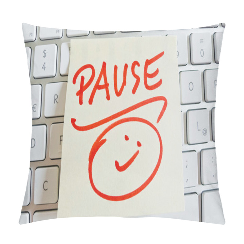 Personality  Note On Computer Keyboard: Pause Pillow Covers