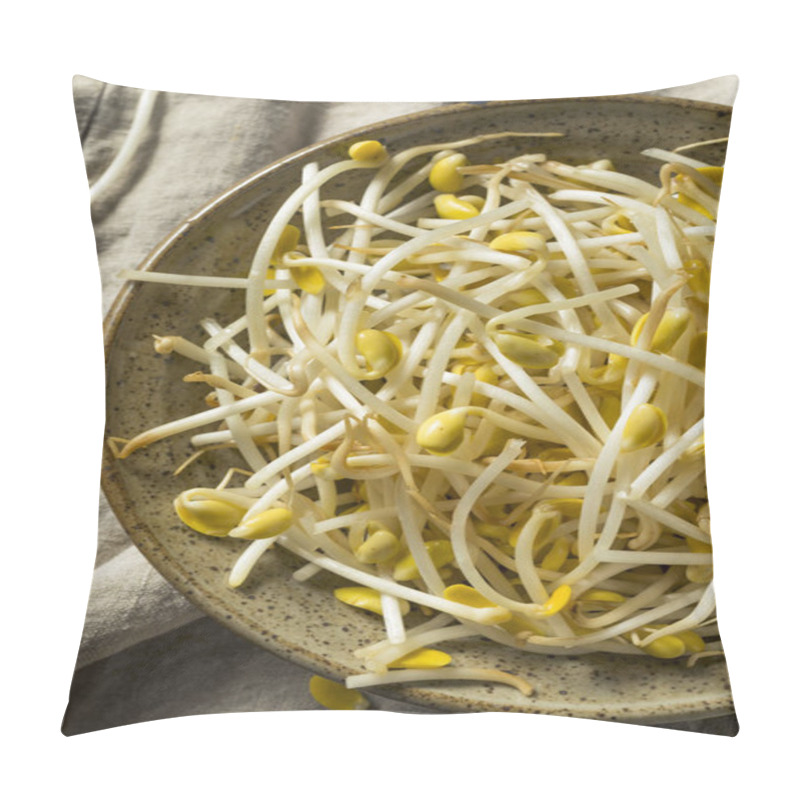 Personality  Raw Organic Soy Bean Sprouts In A Bowl Pillow Covers