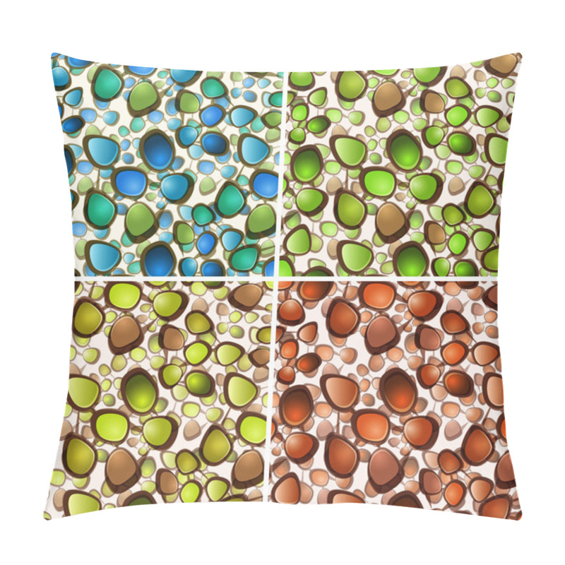 Personality  Vector Set Of Seamless Abstract Cartoon Schemes Of Connections, Pillow Covers