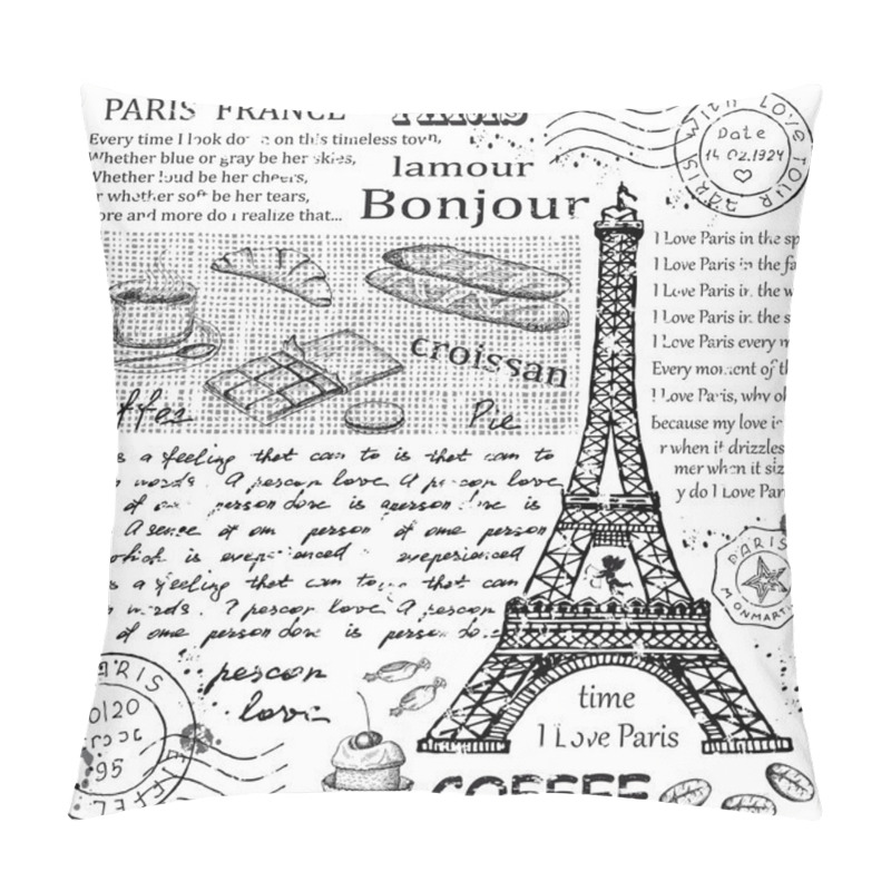 Personality  Paris Eiffel Tower Pillow Covers