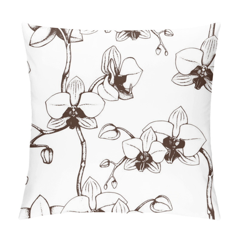 Personality  Pattern With Orchid Flowers Pillow Covers