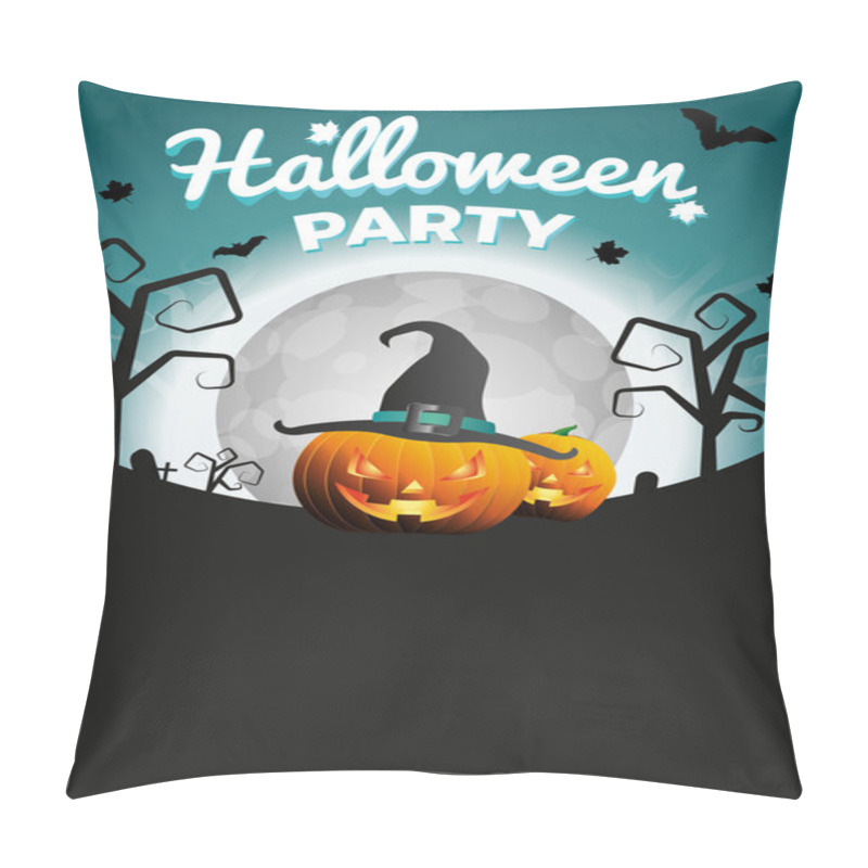 Personality  Vector Halloween Party Illustration Pillow Covers