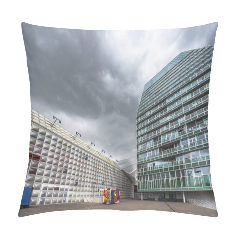 Personality  Basel, Switzerland - May 2017: View On St Jakob Park - The Official Stadium Of FC Basel Pillow Covers