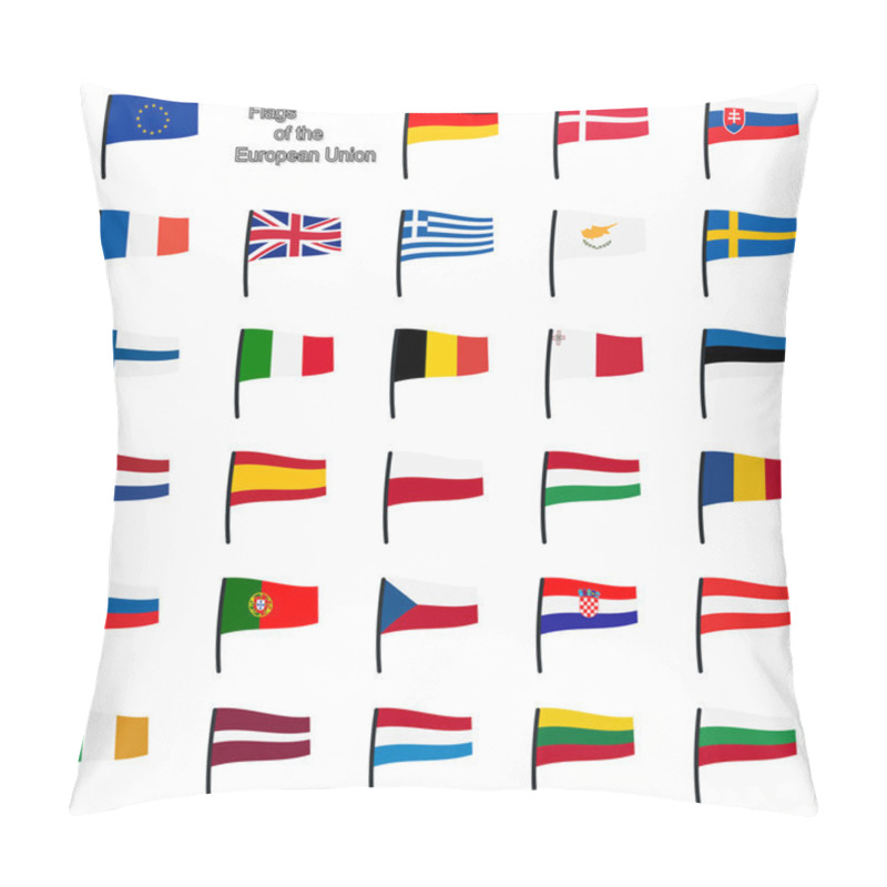 Personality  Collection EU Flags Pillow Covers