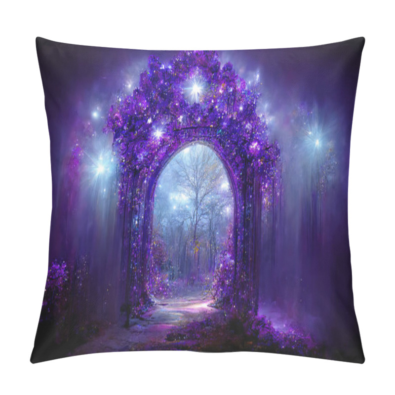 Personality  Beautiful Crystal Heaven. Crystal Gate With Crystals. Crystal Kingdom. Digital Art Pillow Covers