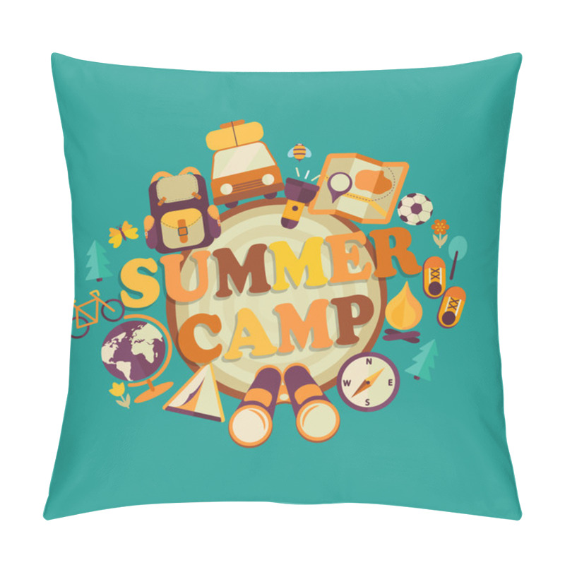 Personality   Summer Camp Poster Pillow Covers