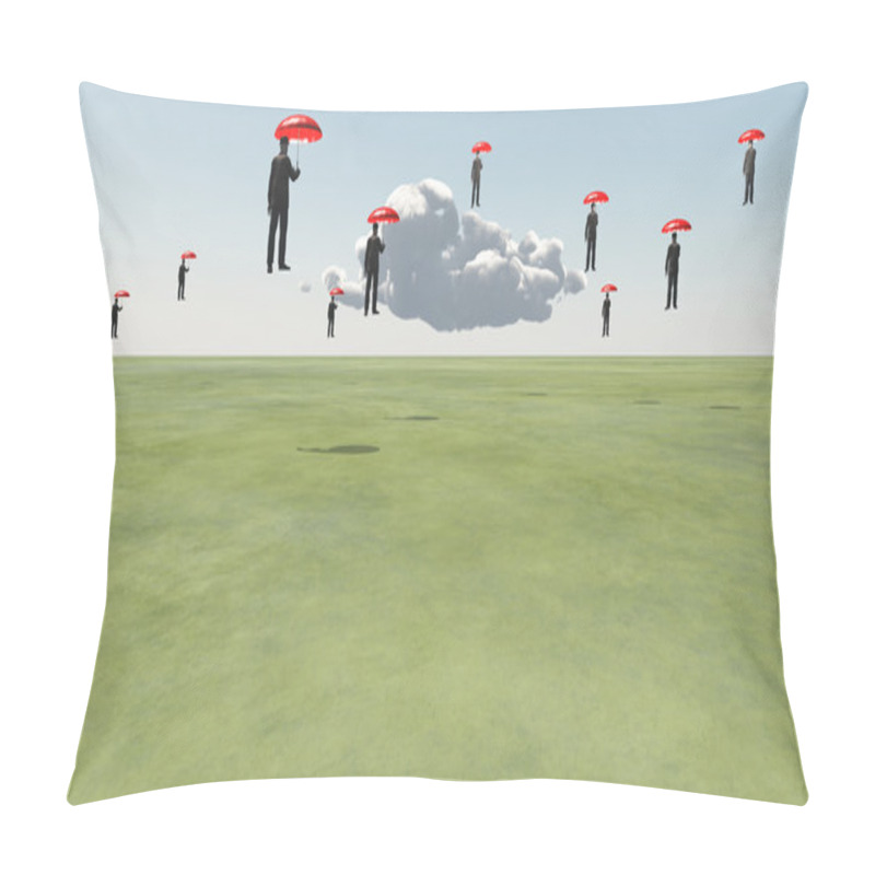 Personality  Surreal Floating Men Pillow Covers