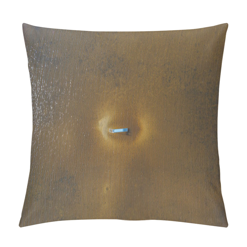 Personality  A Slide In The Middle Of A Lake, Top-down View, Drone Shot Pillow Covers