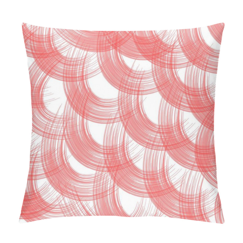 Personality  This Abstract Pattern Features Layered Red Brush-like Curves In A Wave Formation, Creating A Flowing, Dynamic Texture Suitable For Backgrounds Or Textiles. Pillow Covers