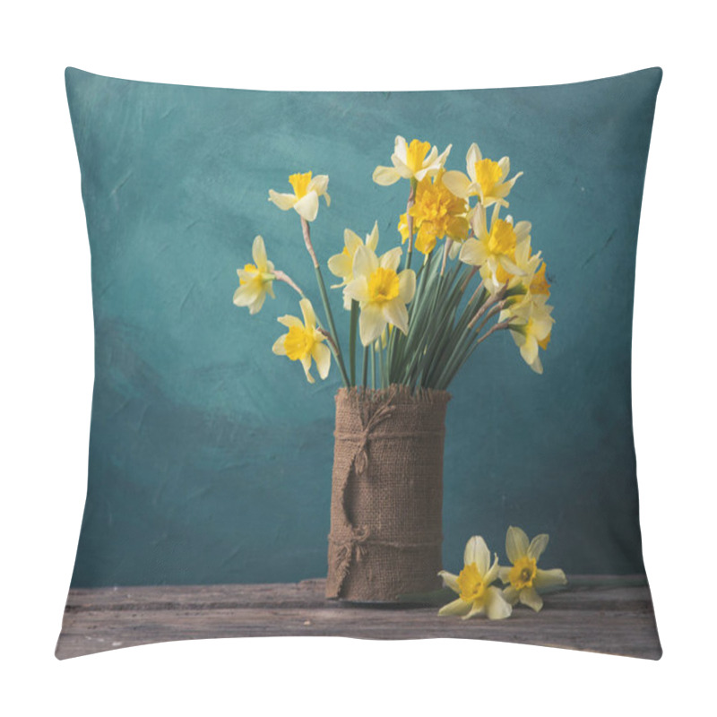 Personality  Amazing Grunge Background With Yellow Flowers Pillow Covers