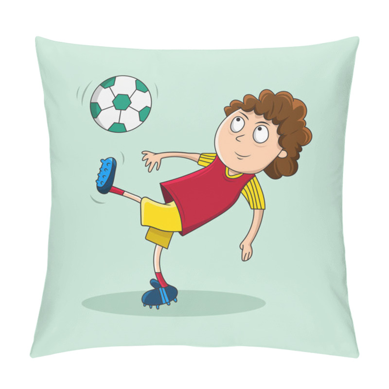 Personality  Playful Kick Cartoon Soccer Fun Pillow Covers