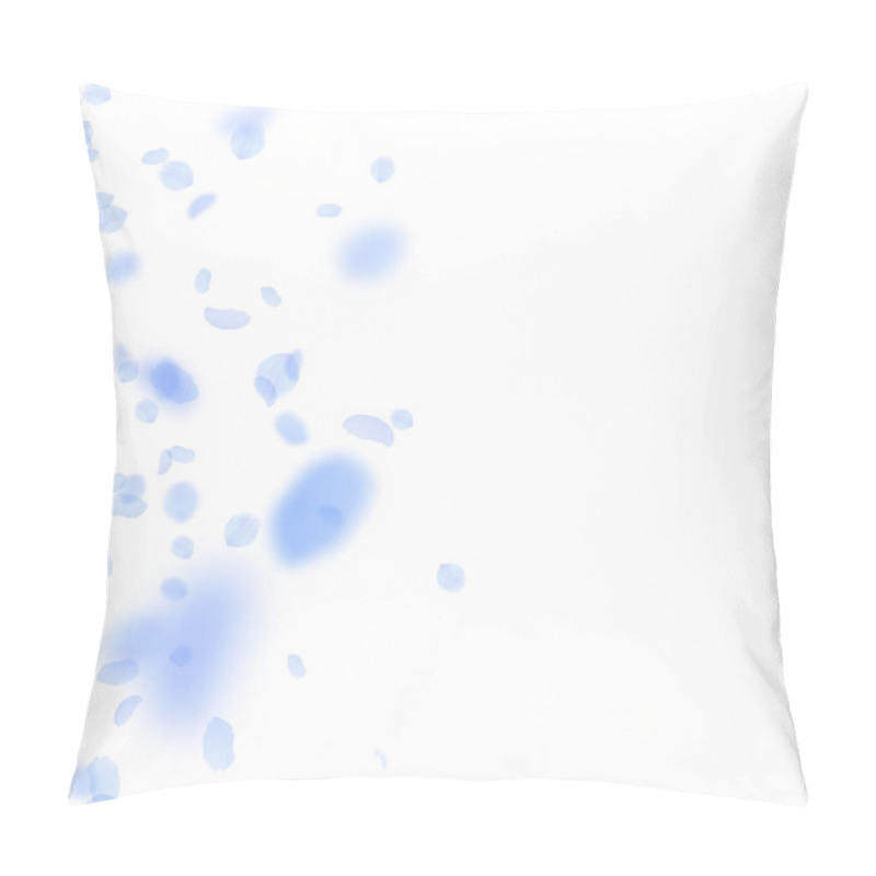 Personality  Dark Blue Flower Petals Falling Down. Marvelous Ro Pillow Covers