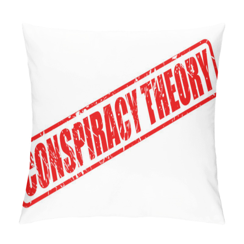 Personality  CONSPIRACY THEORY Red Stamp Text Pillow Covers