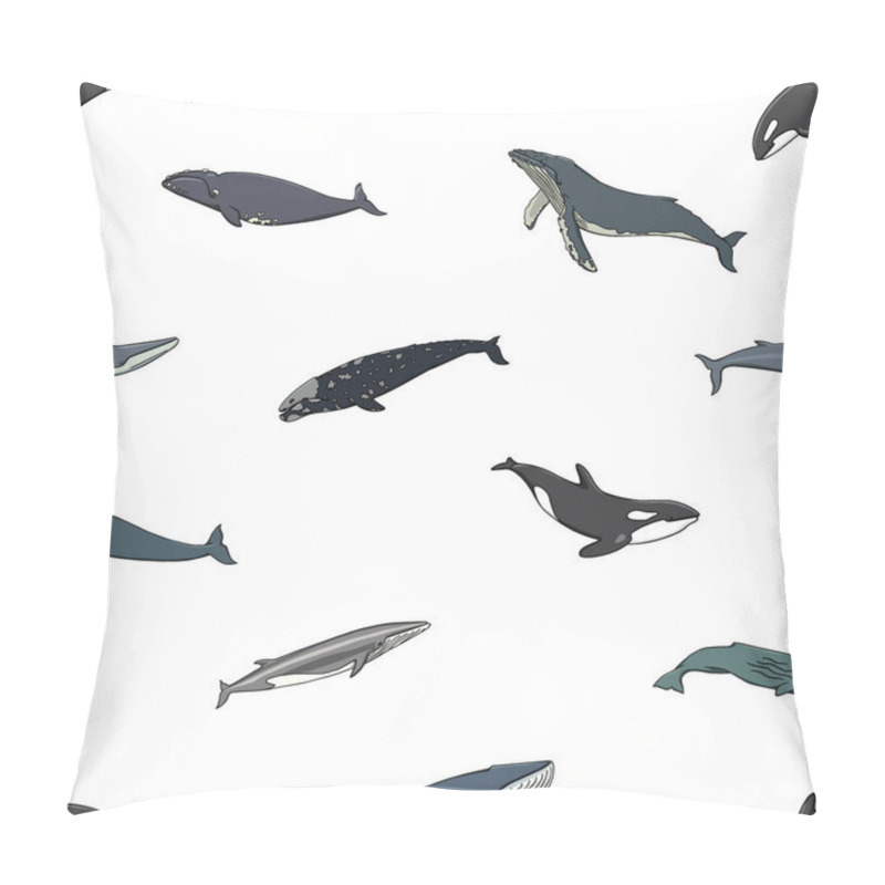 Personality  Hand Drawn Whale Pattern Pillow Covers