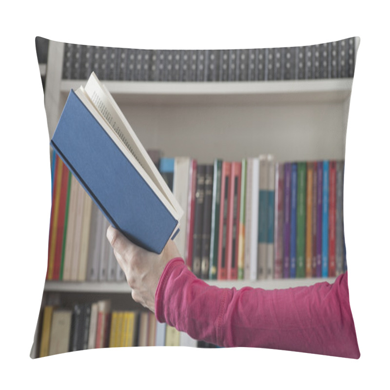 Personality  Book On Library Background Pillow Covers