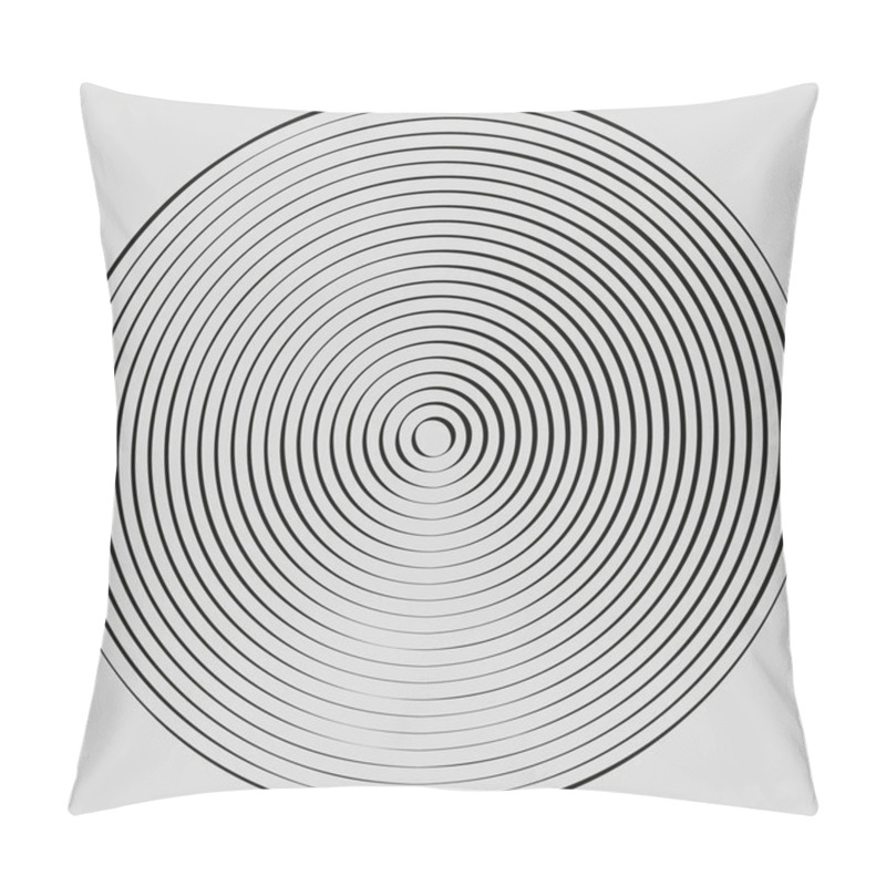 Personality  Concentric Circles, Concentric Rings. Abstract Radial Graphics. Pillow Covers