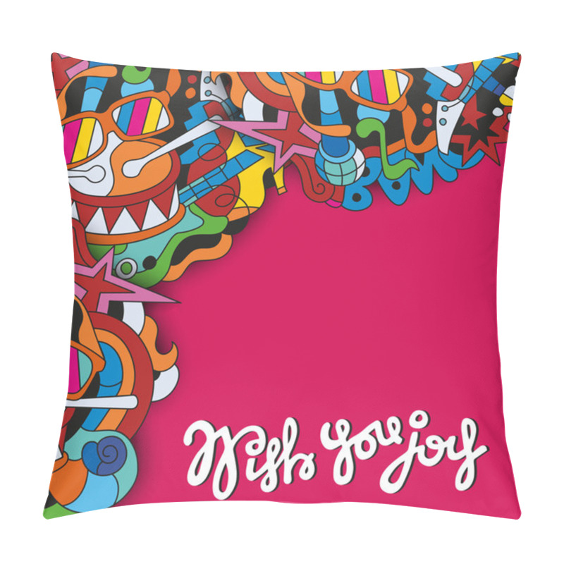 Personality  Bright Template Booklet With Doodles Elements  Pillow Covers