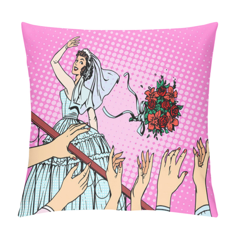 Personality  Wedding Bride Bouquet Flowers Bridesmaid Woman Pillow Covers