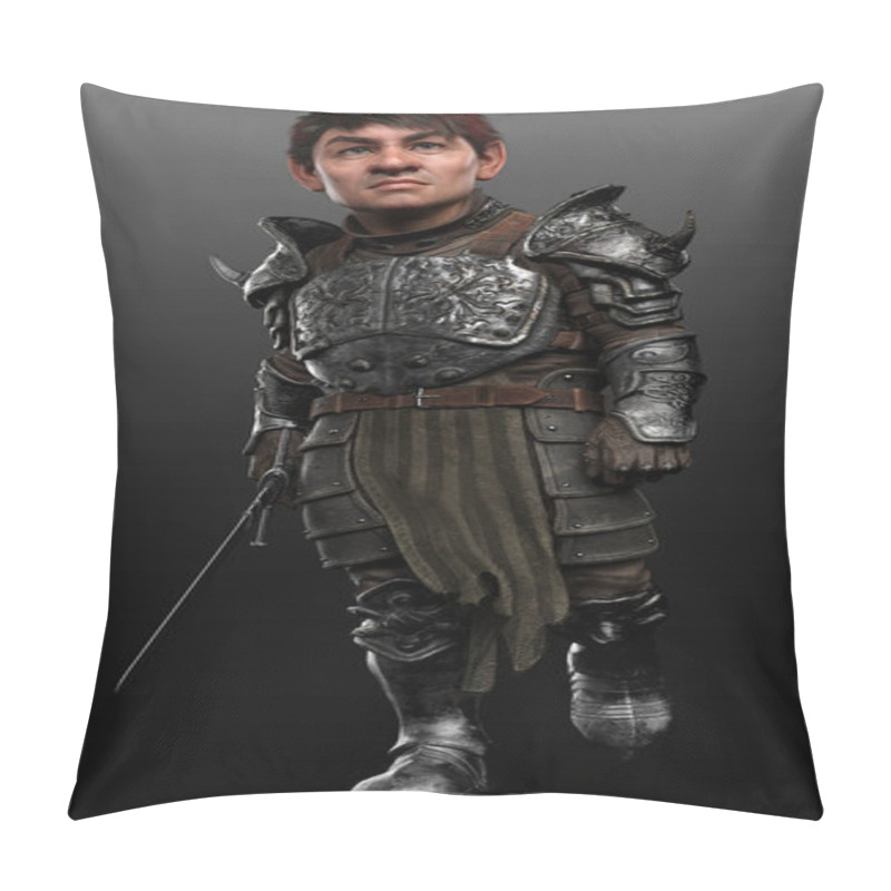 Personality  Fairytale Fae Dwarf Or Gnome Warrior In Medieval Fantasy Armor Pillow Covers