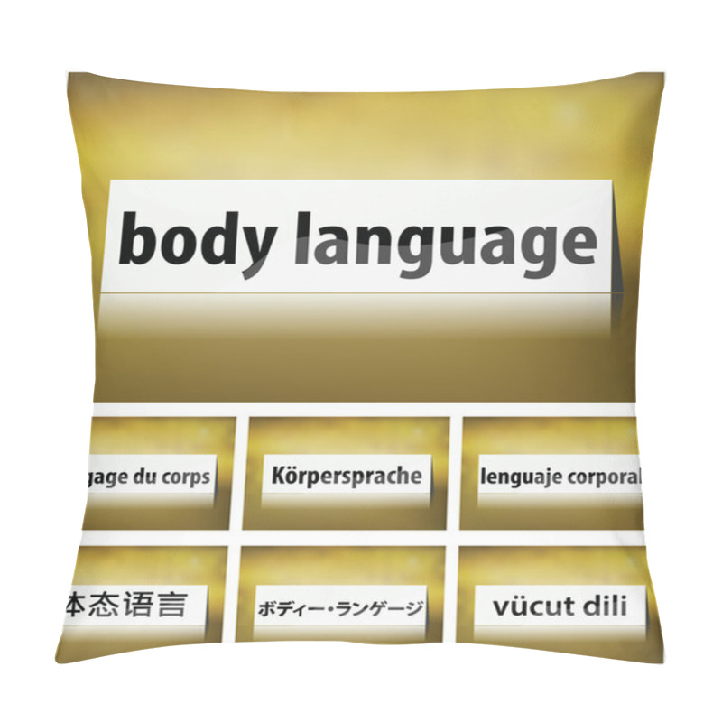 Personality  Body Language Concept On White Background Pillow Covers