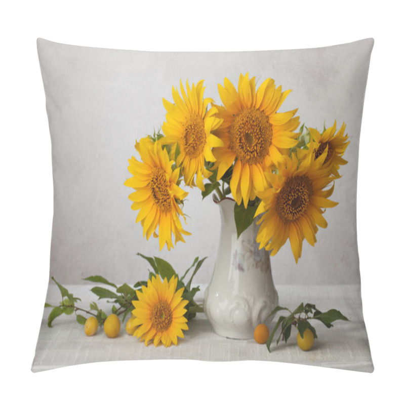 Personality  Bouquet  Of Sunflowers Pillow Covers