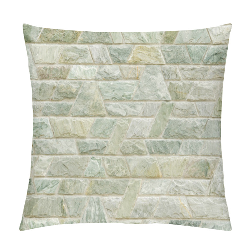 Personality  Pattern Of Green Slate Stone Wall Surface Pillow Covers