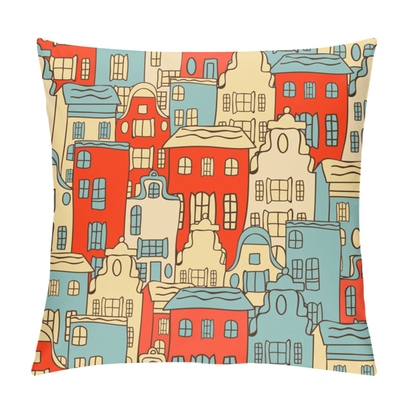 Personality  Vector Cute City Pattern Pillow Covers