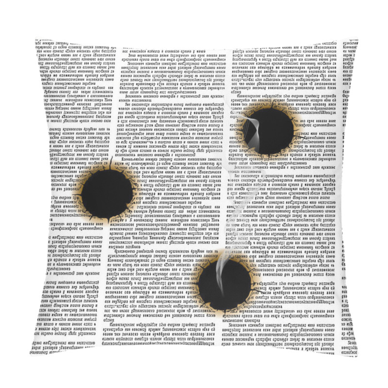 Personality  Pattern With  Bullet Holes In Newspape Pillow Covers