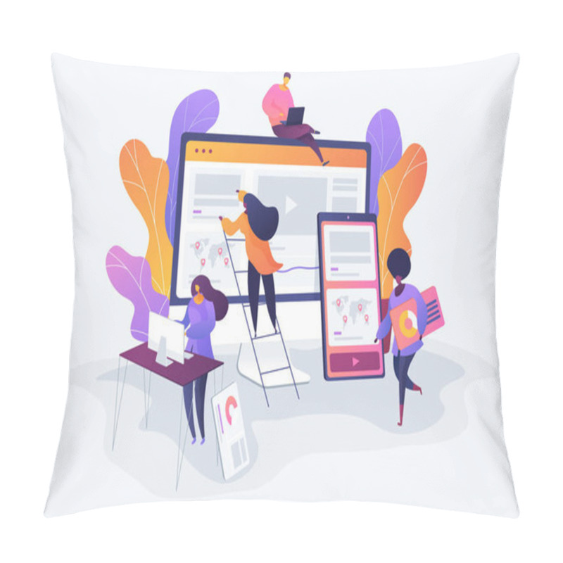 Personality  Web Design Development Concept Vector Illustration Pillow Covers