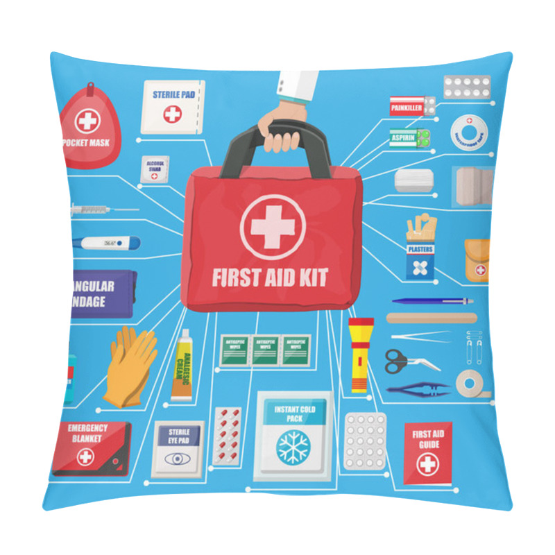 Personality  First Aid Kit With Medical Equipment Pillow Covers