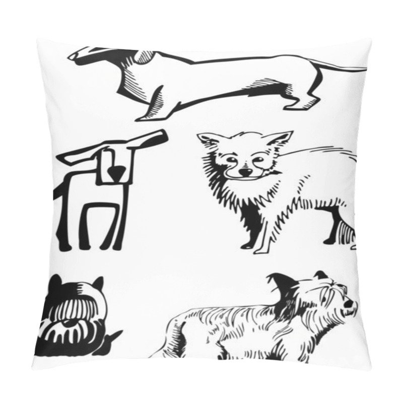 Personality  Stylization Of Dogs Pillow Covers