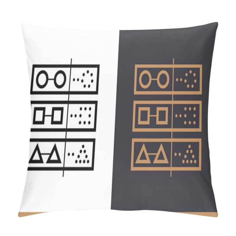 Personality  Outline Icon Prediction Model. Data Science Technology And Machi Pillow Covers