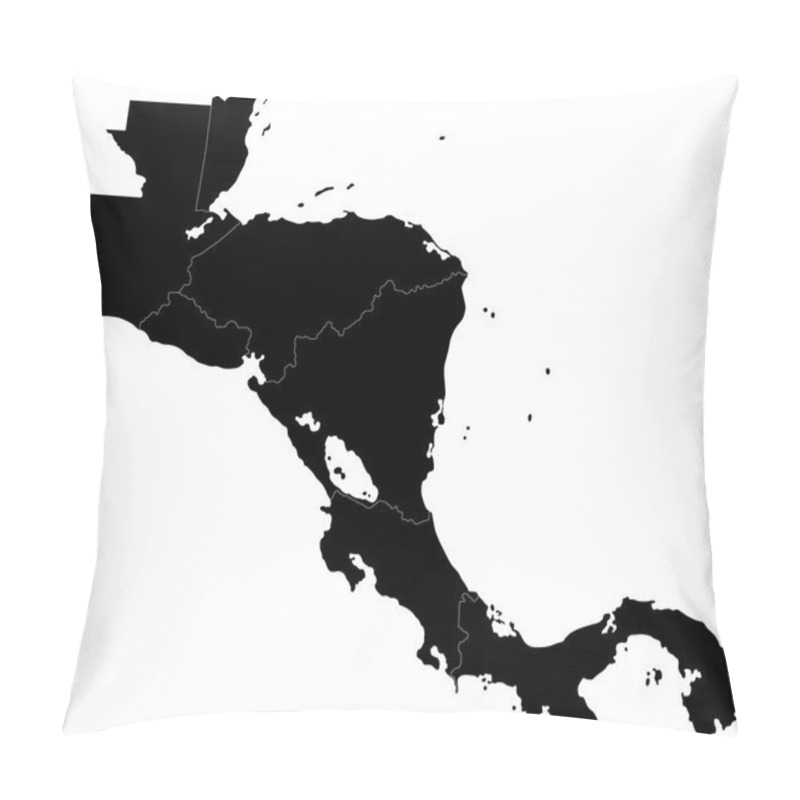 Personality  Black Central America Map Pillow Covers